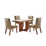 Conjunto Sala De Jantar Mesa Frisa E 4 Cadeiras Esparta  - 2