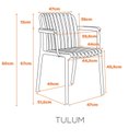 Ver imagem 2 de Kit com 2 Cadeiras em Polipropileno Tulum Cinza