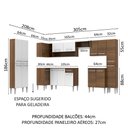Ver imagem 3 de Armário de Cozinha Completa de Canto 513cm Rustic/Branco Emilly Live Madesa 01