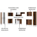 Ver imagem 4 de Armário de Cozinha Completa de Canto 513cm Rustic/Branco Emilly Live Madesa 01