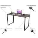 Ver imagem 6 de Conjunto 2 Peças com Mesa para Escritório 120cm e Estante Multiuso Kuadra Industrial Marrom