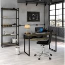 Ver imagem 1 de Conjunto 2 Peças com Mesa para Escritório 120cm e Estante Multiuso Kuadra Industrial Marrom