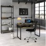 Kit 2 Peças com Mesa para Escritório 120cm e Estante Multiuso Kuadra - 1