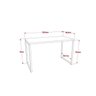 Kit 2 Peças com Mesa para Escritório 120cm e Estante Multiuso Kuadra - 5