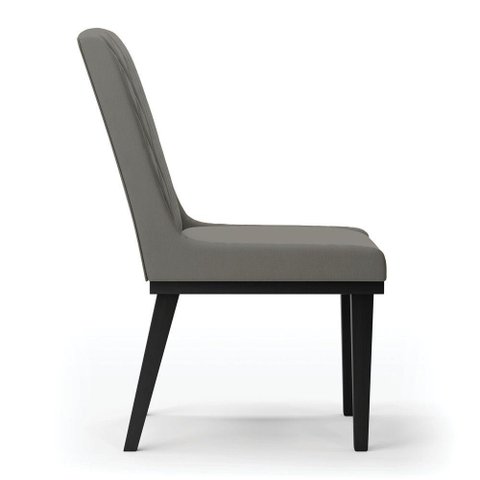 Cadeira Sala de Jantar Base Madeira Preto Kit 10 Sofia Suede D03 - D'Rossi Cor Grafite