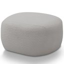 Ver imagem 5 de Kit 02 Puffs Decorativo Orgânico para Sala de Estar Living Barolo L06 Bouclê Cinza - Lyam Decor