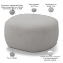 Ver imagem 3 de Kit 02 Puffs Decorativo Orgânico para Sala de Estar Living Barolo L06 Bouclê Cinza - Lyam Decor
