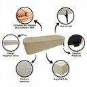 Ver imagem 3 de Puff Recamier Decorativo Orgânico Lavie 140cm Premium Chenille Bouclê Pérola - Abmaza