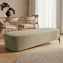 Ver imagem 2 de Puff Recamier Decorativo Orgânico Lavie 140cm Premium Chenille Bouclê Pérola - Abmaza