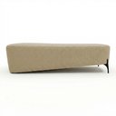 Ver imagem 1 de Puff Recamier Decorativo Orgânico Lavie 140cm Premium Chenille Bouclê Pérola - Abmaza