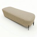 Ver imagem 6 de Puff Recamier Decorativo Orgânico Lavie 140cm Premium Chenille Bouclê Pérola - Abmaza