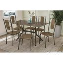 Ver imagem 3 de Kit 4 Cadeiras Sala Jantar Lisboa 4C076 4 Un Bronze/Courano Marrom - Kappesberg