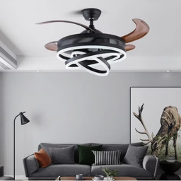 Ventilador Teto Lustre Retrátil Led Luxuoso - 4