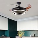 Ver imagem 3 de Ventilador Teto Lustre Retrátil Led Luxuoso