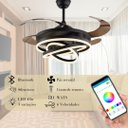 Ver imagem 2 de Ventilador Teto Lustre Retrátil Led Luxuoso