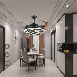 Ventilador Teto Lustre Retrátil Led Luxuoso - 5