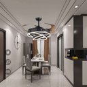 Ver imagem 5 de Ventilador Teto Lustre Retrátil Led Luxuoso