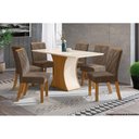 Ver imagem 3 de Mesa para Cozinha Luiza SC16 + Tampo Madeirado Reto 160x90cm Nature/Off White - Henn