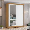 Ver imagem 2 de Conjunto Quarto Casal Guarda-Roupa com Espelho e Escrivaninha com Espelho Capricho Espresso Móveis