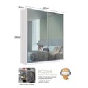 Ver imagem 3 de Guarda-Roupa Casal 2 Portas de Correr 2 com Espelho 3 Gavetas Nexo Branco