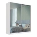 Ver imagem 2 de Guarda-Roupa Casal 2 Portas de Correr 2 com Espelho 3 Gavetas Nexo Branco