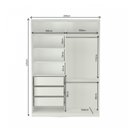 Ver imagem 5 de Guarda-Roupa Solteiro 2 Portas com Espelho 3 Gavetas Rc2006