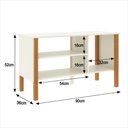 Ver imagem 3 de Rack para Tv até 40 Polegadas 3 Prateleiras Verona 90cm - Via Nossa - Off White e Cedro
