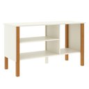 Ver imagem 5 de Rack para Tv até 40 Polegadas 3 Prateleiras Verona 90cm - Via Nossa - Off White e Cedro