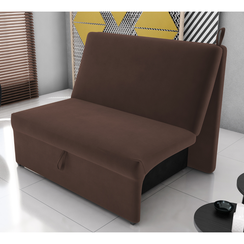 Sofá-Cama Villa Monte Claro 2 Lugares Suede Marrom