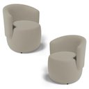 Ver imagem 1 de Kit 02 Poltronas Decorativas Aisha Orgânica Suede Bege