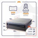 Ver imagem 3 de Conjunto Cama Box Casal Dakota Preto 138x188x57 Espuma D33