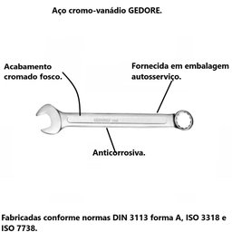 Chave Combinada 28mm Gedore - 2
