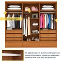 Ver imagem 6 de Guarda-Roupa Casal com 6 Portas e 3 Gavetas 270cm Multimóveis CR35488 Cinamomo