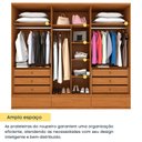 Ver mais imagens de Guarda-Roupa Casal com 6 Portas e 3 Gavetas 270cm Multimóveis CR35488 Cinamomo