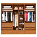 Ver imagem 5 de Guarda-Roupa Casal com 6 Portas e 3 Gavetas 270cm Multimóveis CR35488 Cinamomo