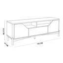Ver imagem 6 de Rack para Sala de Estar TV 75 pol 180cm 2 Portas 1 Gaveta Madeira Maciça Benton F06 Tauari - Lyam