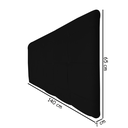 Ver imagem 2 de Painel Estofado Thaina 140 cm Para Cama Box Quarto Casal MV Estofados Suede Preto