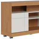Ver imagem 5 de Rack para Sala de Estar Tv 47 Pol com Rodízios Raya C04 Freijó Off White - Lyam Decor