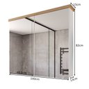 Ver imagem 3 de Armário de Banheiro 100cm 02 Portas com Espelho Ref 1040 - Branco/Itapuã