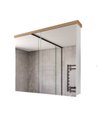 Ver imagem 2 de Armário de Banheiro 100cm 02 Portas com Espelho Ref 1040 - Branco/Itapuã