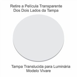 Disco Circular 60cm Branco Lustre Tampa Luminaria 2mmx60cm - 2