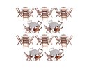 Ver imagem 1 de Kit 10 Conjuntos Mesas Dobráveis 70x70 com 4 Cadeiras