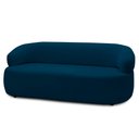 Ver imagem 1 de Sofá 2 Lugares Living Orgânico Sala de Estar 140cm Conka F05 Veludo Azul - Mpozenato