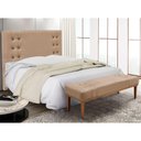 Ver imagem 6 de Kit Cabeceira Recamier Solteiro 0,90m Suede Bege