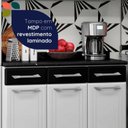 Ver imagem 7 de Cozinha de Aço Completo Modulado com Vidro 4 Peças Topázio Branco/Preto