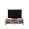 Bancada para Tv até 65 Polegadas com 2 Portas Dj Móveis Cher Off White Cedro - 4