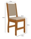 Ver imagem 2 de Conjunto de Mesa Bellagio com 4 Cadeiras Freijo/savana