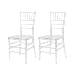 Kit 2 Cadeiras Tiffany Policarbonato Sala Cozinha Jantar Restaurante Eventos Festas Mercado Cadeiras