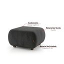 Ver imagem 6 de Sofá 3 Lugares e Puff para Sala Orgânico Nara Base Fixa Suede D03 - D'Rossi