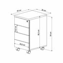 Ver imagem 2 de Mesa Escrivaninha com Gaveteiro Home Office Concept 4 Gavetas 160cm Industrial Nogal Sevilha e Preto Marrom